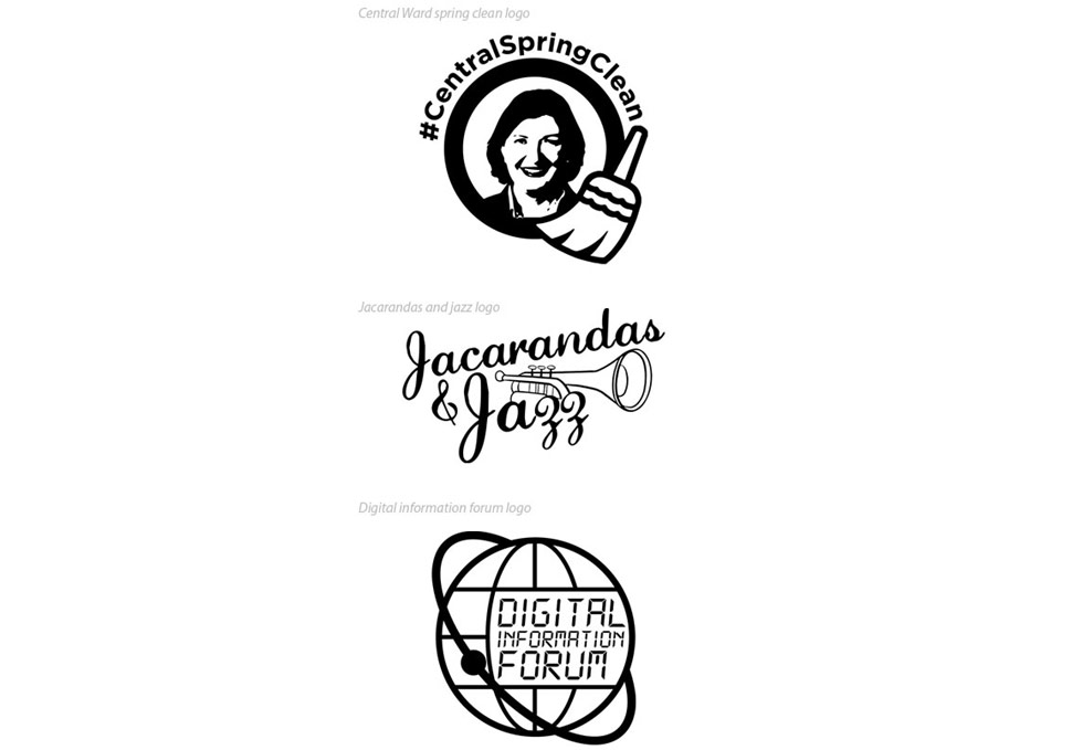 Graphic design, Council logos for Central Ward by Maya Walker