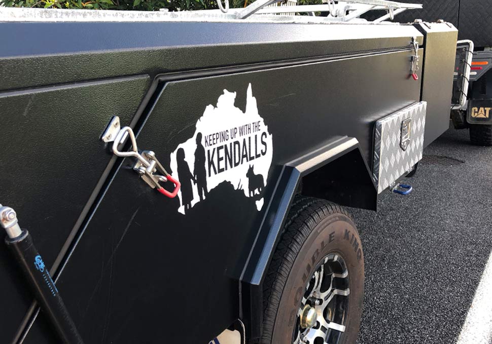 Graphic design, Keeping up with the Kendalls vinyl sticker on trailer by Maya Walker